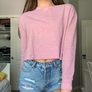 crop waffle knit tee